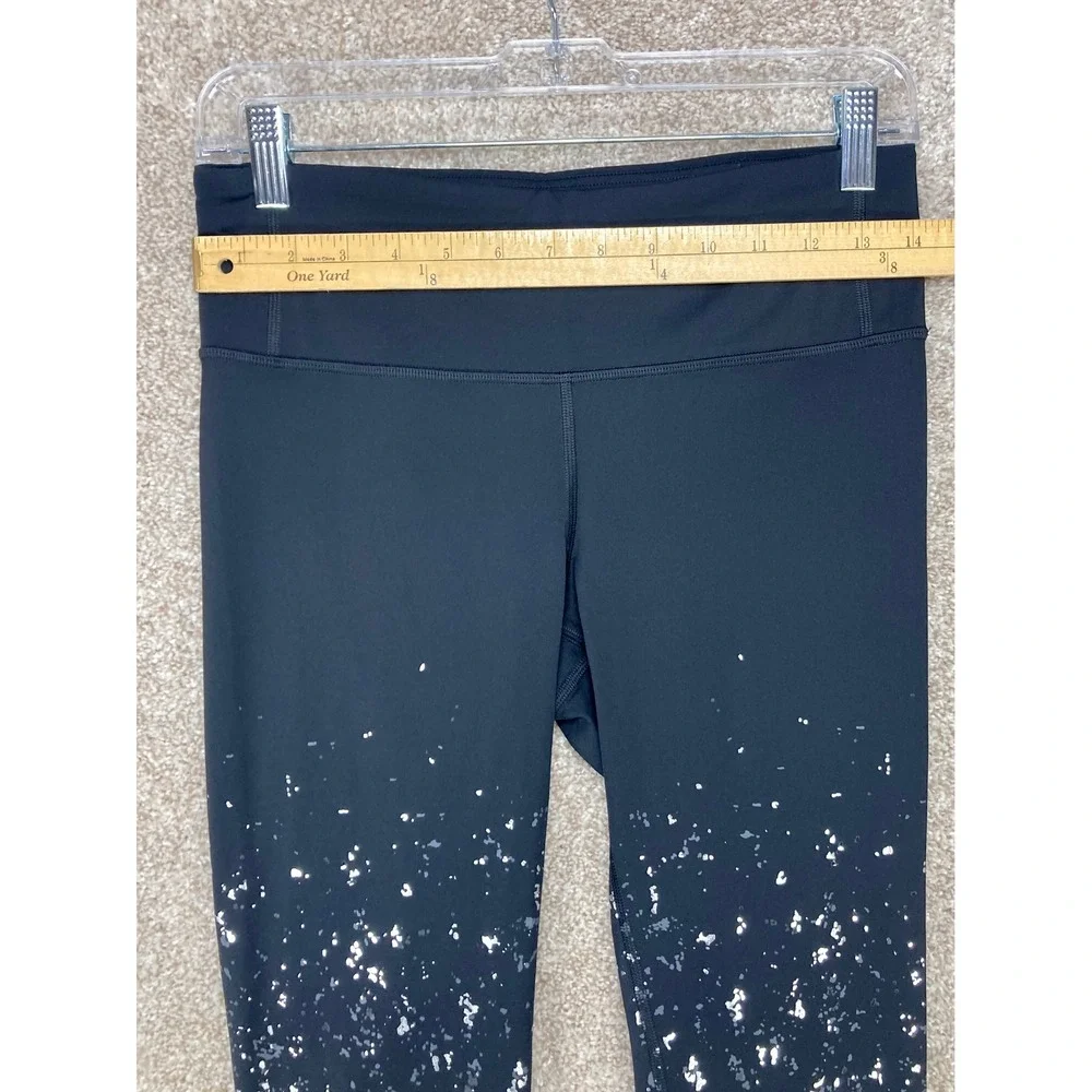 Lululemon Speed Wunder Mid Rise Crop Leggings Womens 8 Black Yoga Sports Pull On